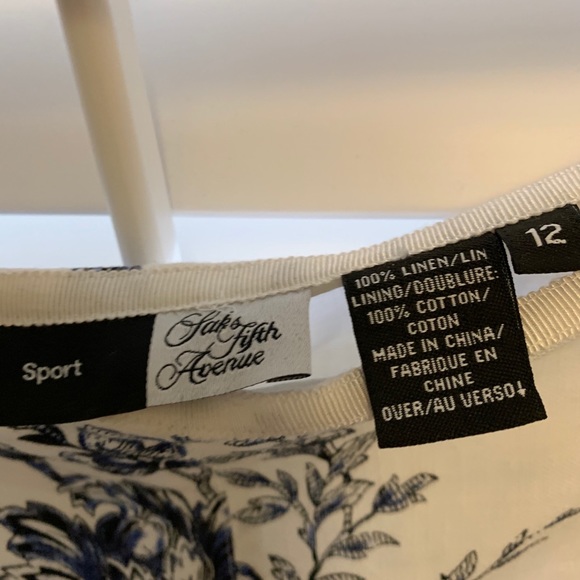 Saks Fifth Ave Linen Skirt Size 12 soft pleat. - Picture 3 of 3
